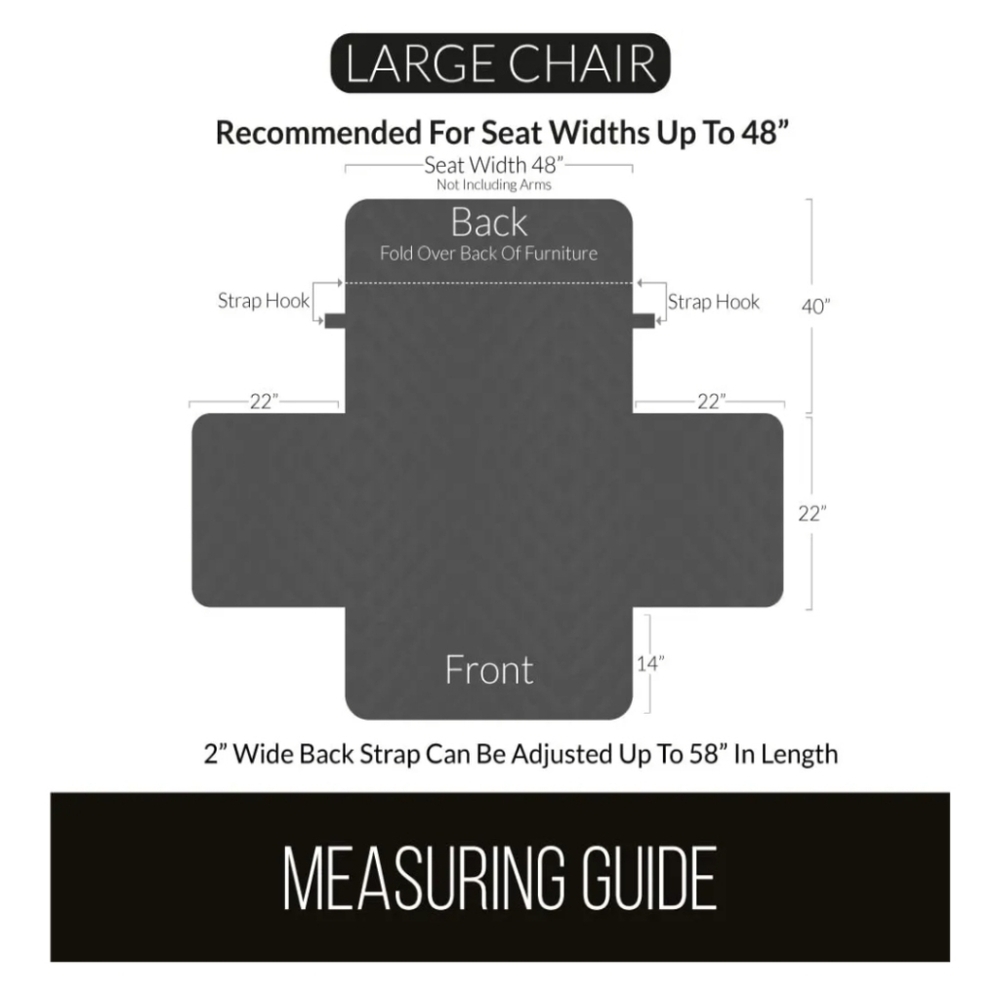 Brown Couch Cover Reverable Pattern For 48 Inch One Seat "Large" Chair - Picture 2 of 14